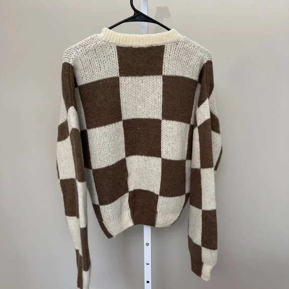 StineGoya  SGAMARA CARDIGAN - BROWN CHECK Size XS - Picture 5 of 5